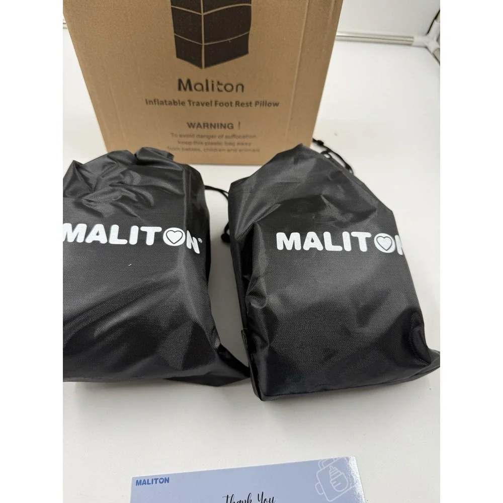 Maliton Inflatable‎ Foot Rest Pillow for Air Travel, Toddler Airplane Travel Car